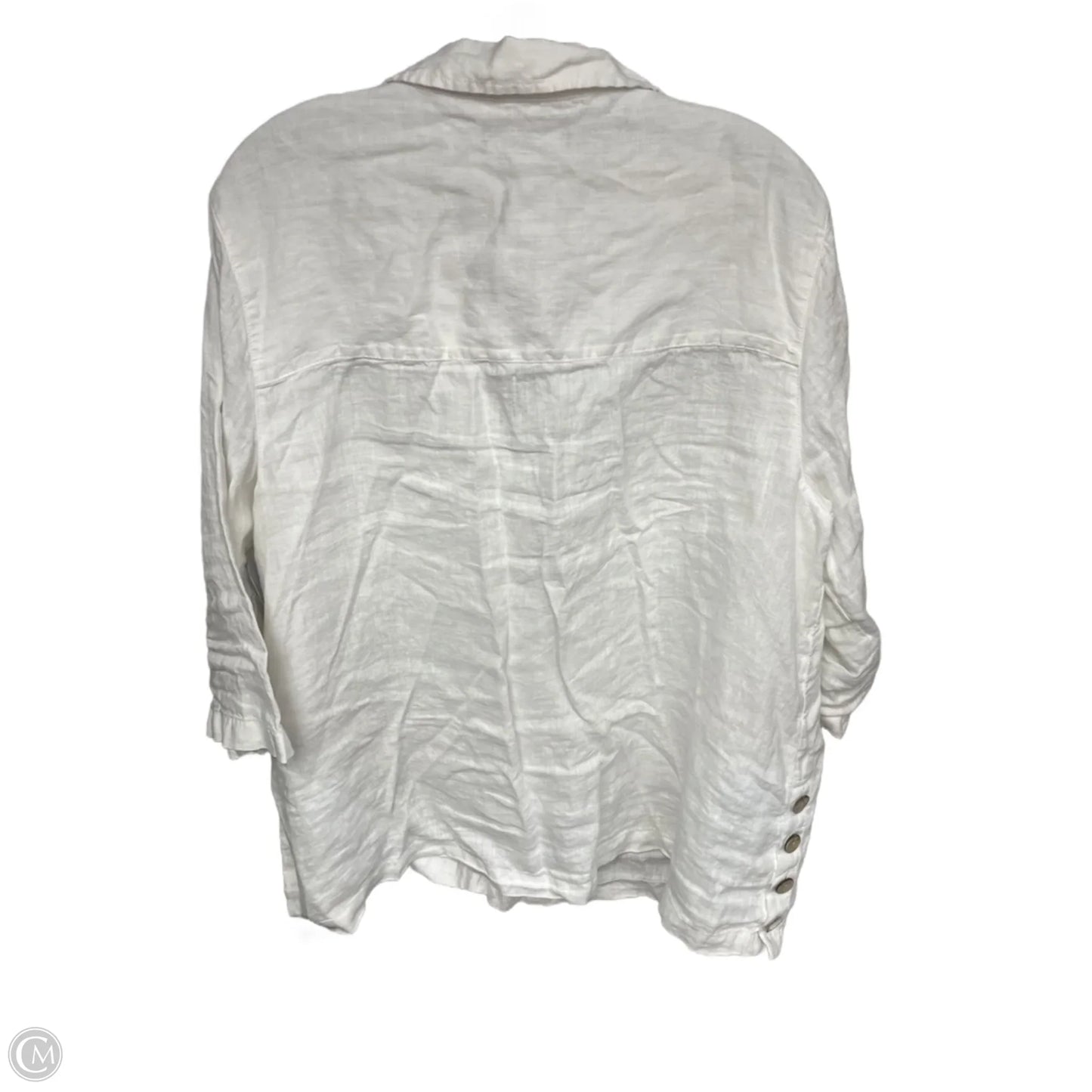 Top Short Sleeve By Tahari In White, Size: 1x