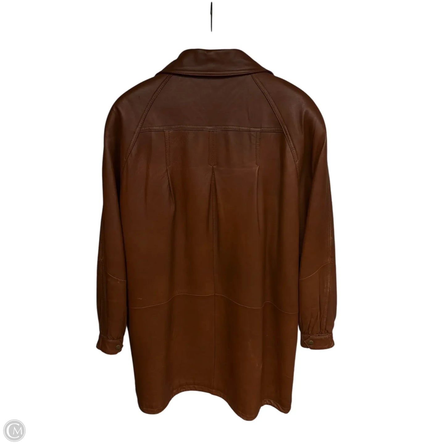 Jacket Leather By Outerwear Essentials In Brown, Size: Xl