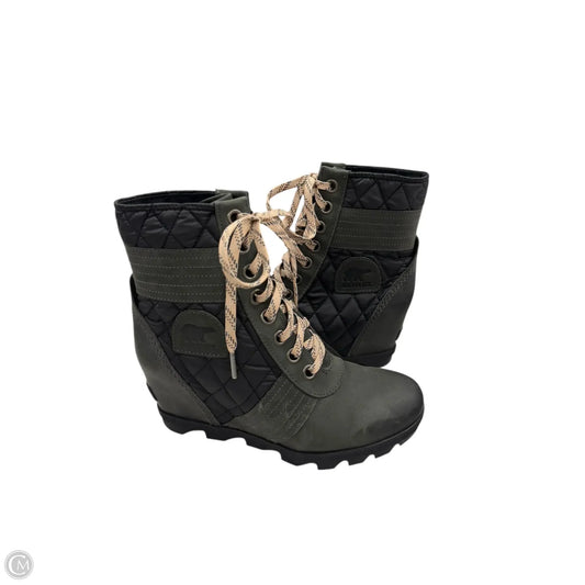 Boots Ankle Heels By Sorel In Green, Size: 8.5