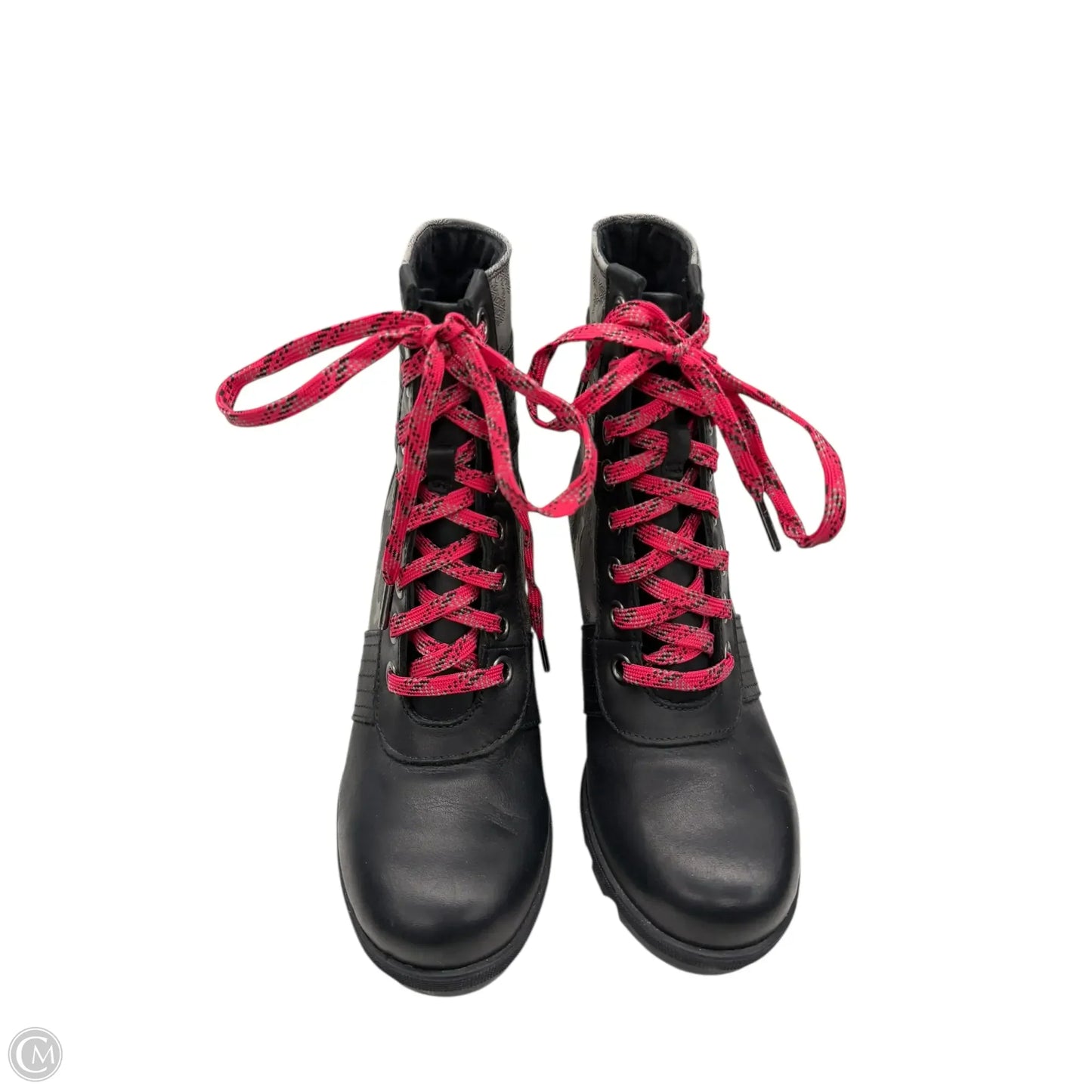 Boots Ankle Heels By Sorel In Black & Pink, Size: 8