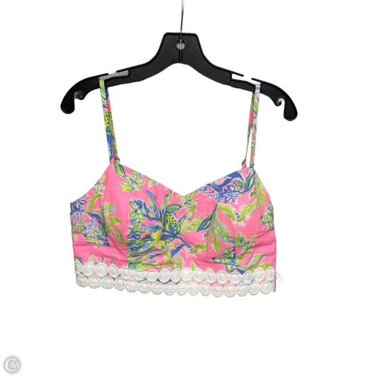 Top Sleeveless Designer By Lilly Pulitzer In Floral Print, Size: 14