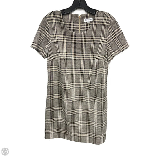 Dress Casual Short By Calvin Klein In Brown, Size: 14