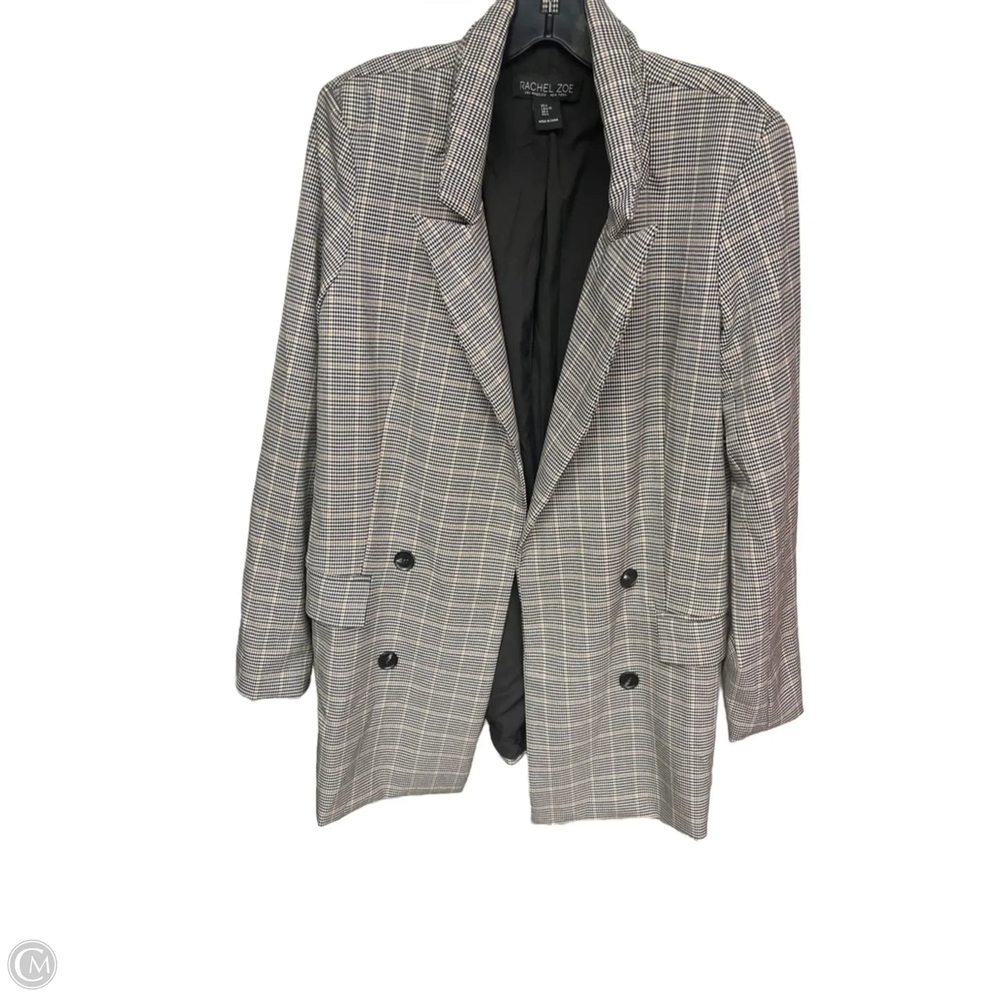 Blazer By Rachel Zoe In Plaid Pattern, Size: L