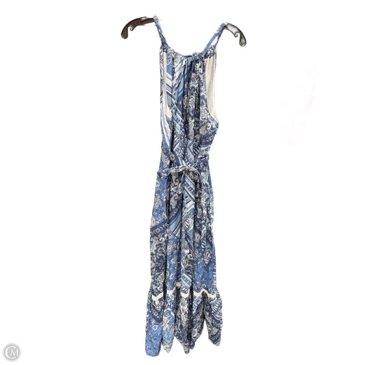 Dress Casual Maxi By Lucky Brand In Blue & White, Size: Xs