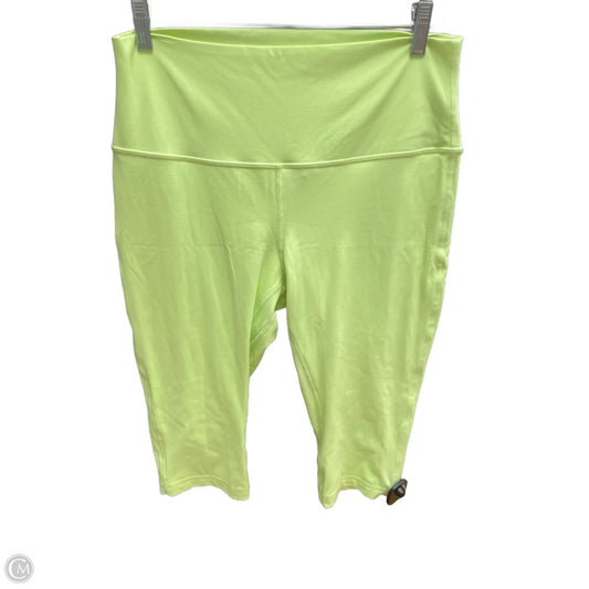 Athletic Capris By Lululemon In Yellow, Size: 12