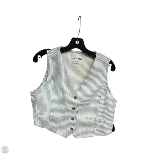 Vest Other By Old Navy In Blue & White, Size: L