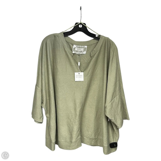 Top Short Sleeve By Cupio In Green, Size: 3x