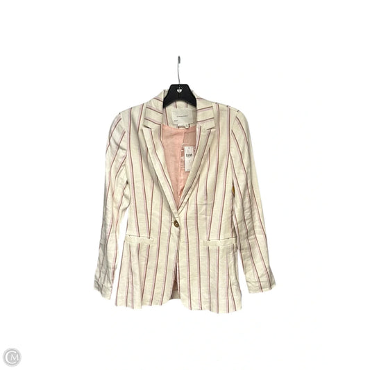 Blazer By Anthropologie In Cream & Pink, Size: 0