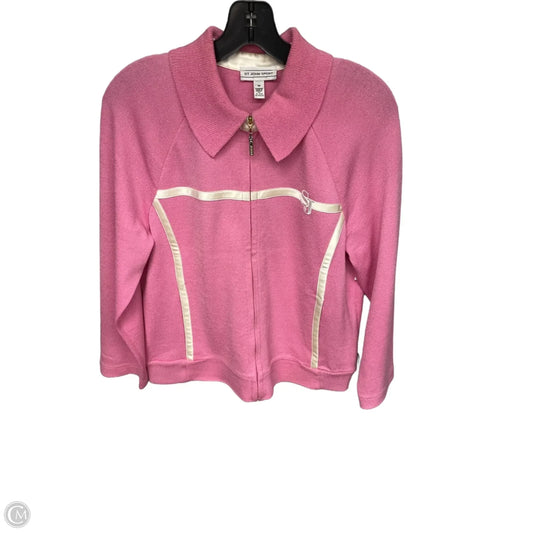 Sweater Cardigan Luxury Designer By St John Collection In Pink, Size: M