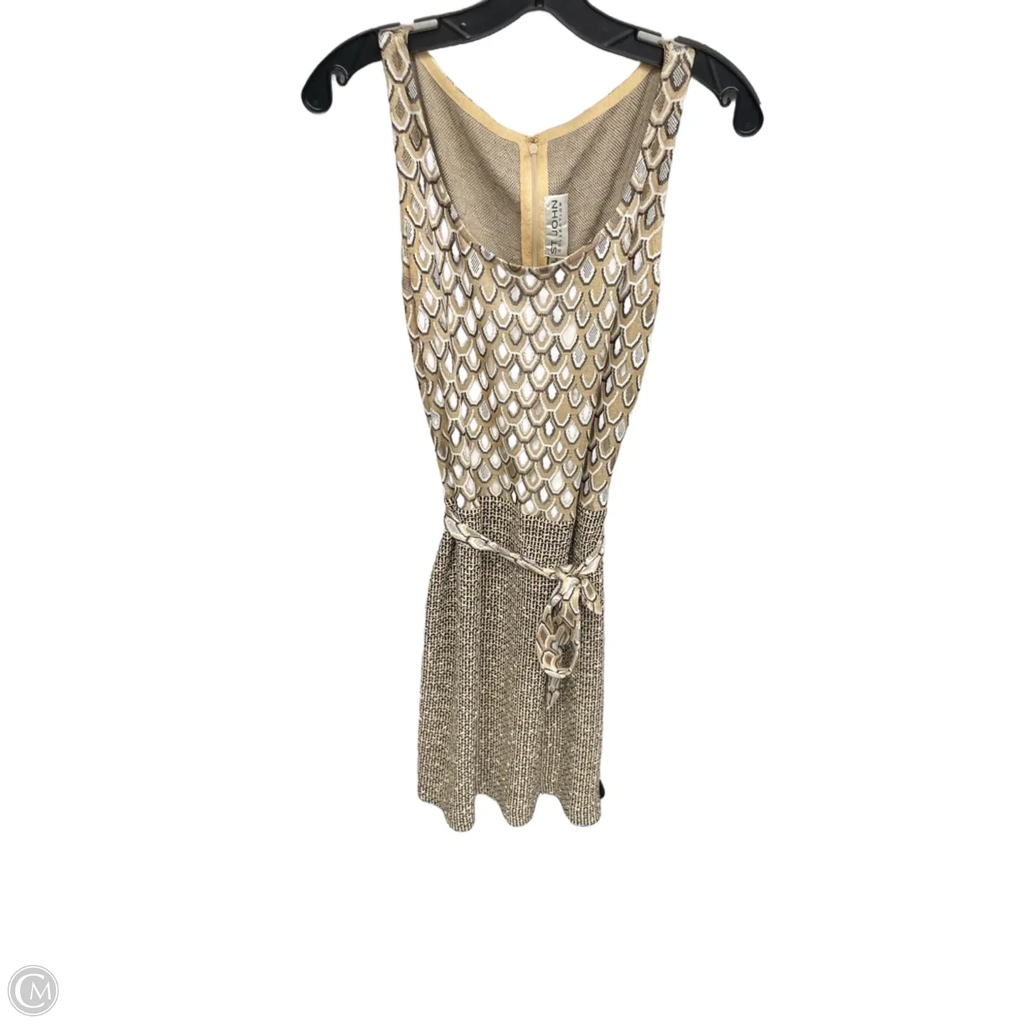 Dress Luxury Designer By St John Collection In Black & Tan, Size: 4