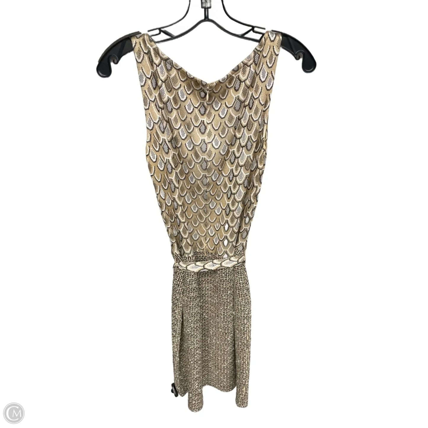 Dress Luxury Designer By St John Collection In Black & Tan, Size: 4