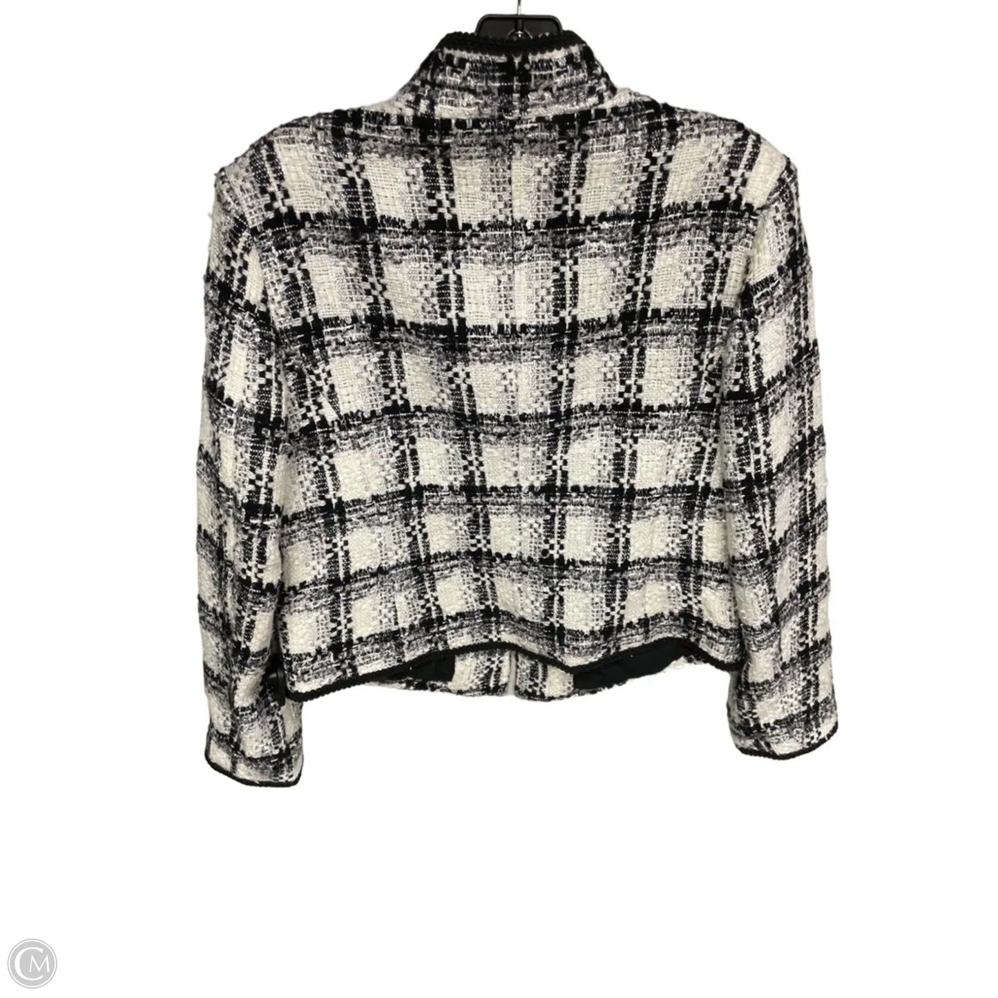 Blazer By Chicos In Black & Cream, Size: L