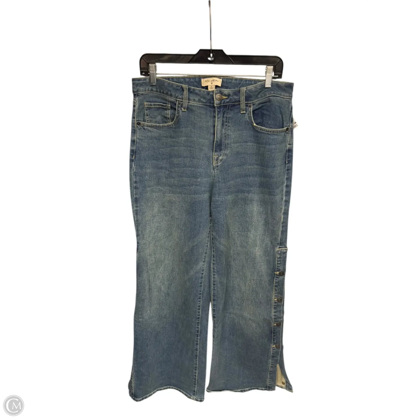 Jeans Wide Leg By Target-designer In Blue Denim, Size: 8