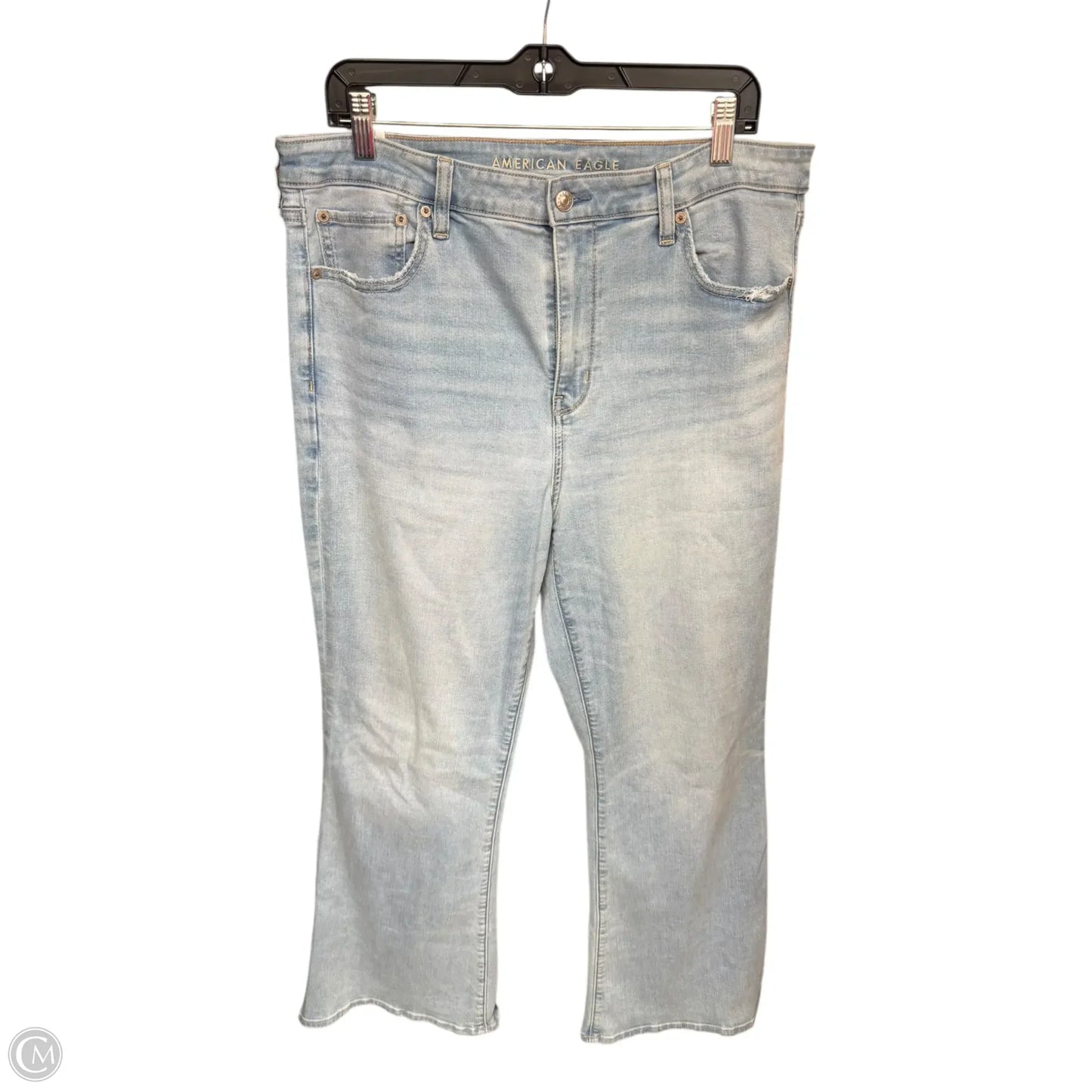 Jeans Flared By American Eagle In Blue Denim, Size: 16