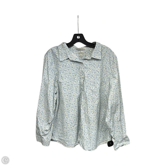 Top Long Sleeve By L.l. Bean In Floral Print, Size: 2x