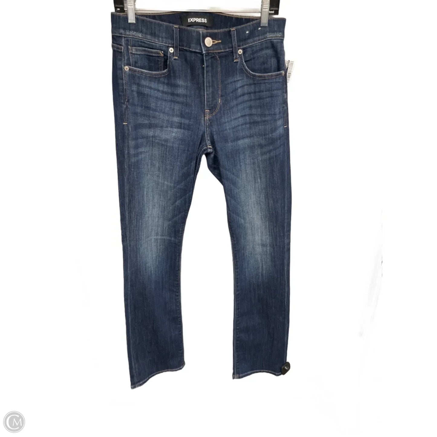 Jeans Boot Cut By Express In Blue Denim, Size: 8