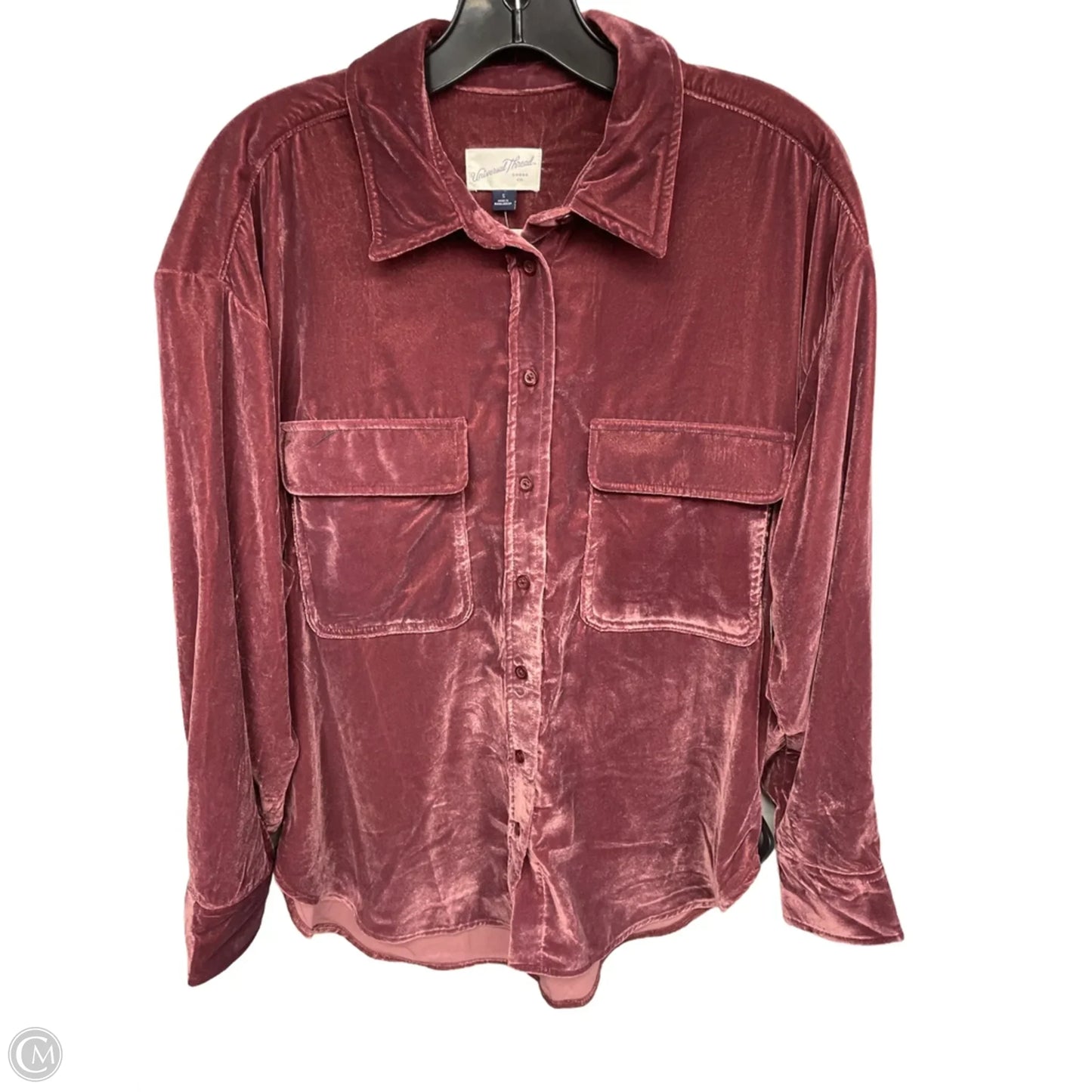 Jacket Shirt By Universal Thread In Maroon, Size: S