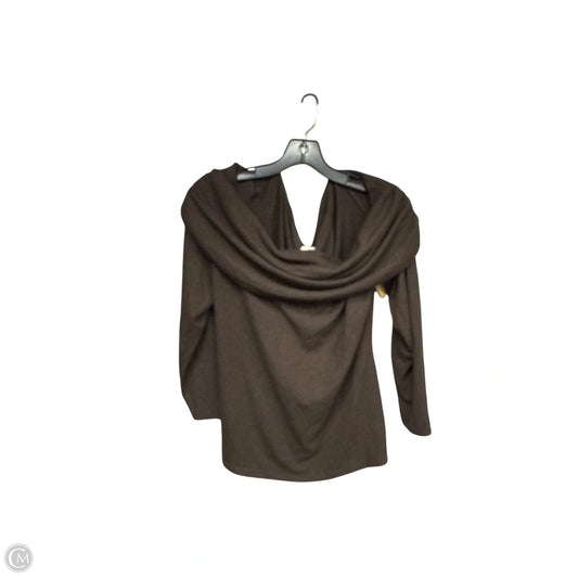 Top Long Sleeve By Ana In Brown, Size: Xxl