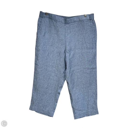 Pants Linen By Charter Club In Blue, Size: Lp
