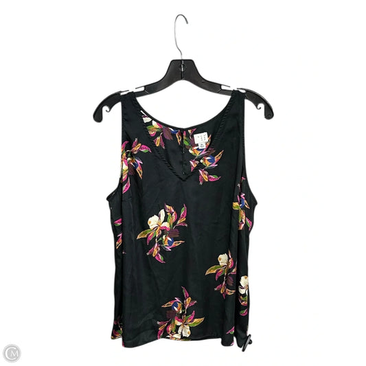 Top Sleeveless By A New Day In Floral Print, Size: Xl