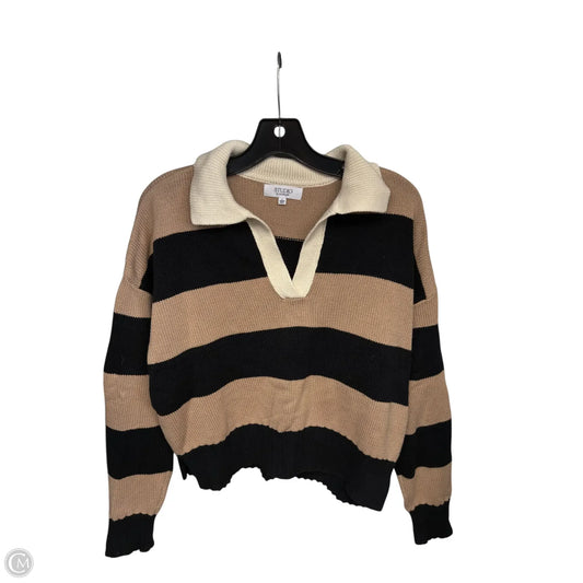 Sweater By Studio In Black & Brown, Size: L