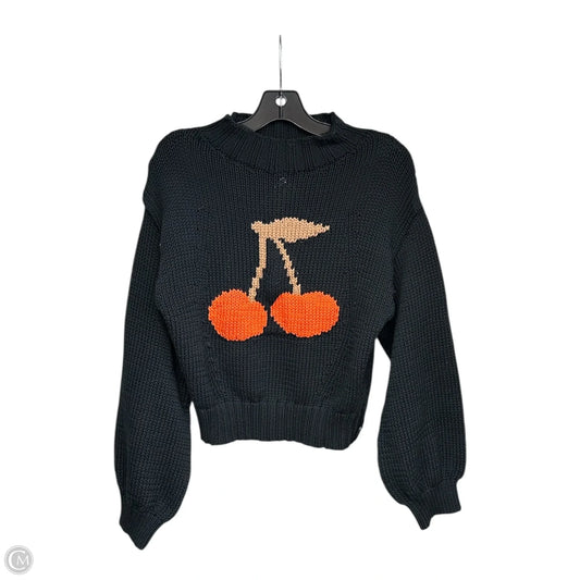 Sweater By Maeve In Black & Orange, Size: S