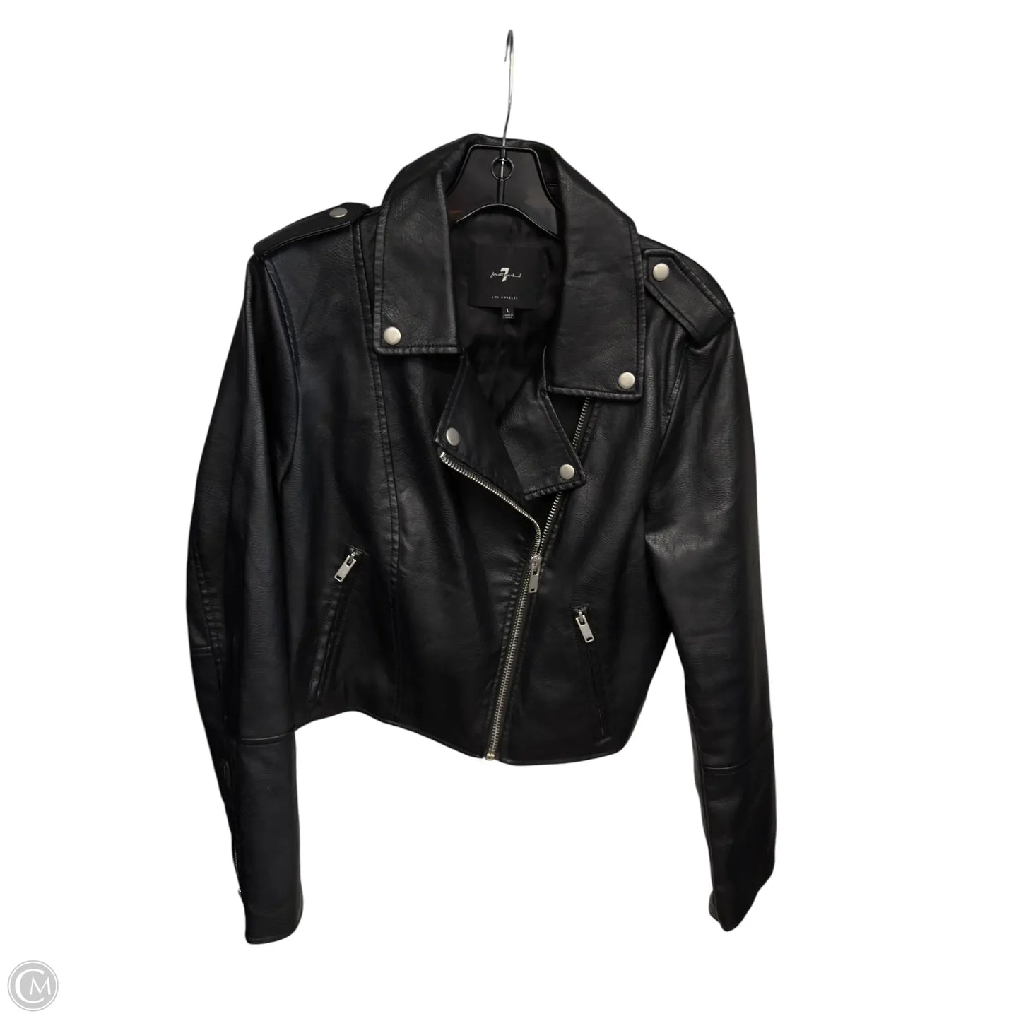 Jacket Moto By 7 For All Mankind In Black, Size: L