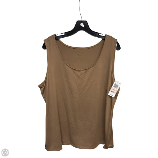Tank Top By Charter Club In Bronze, Size: 2x