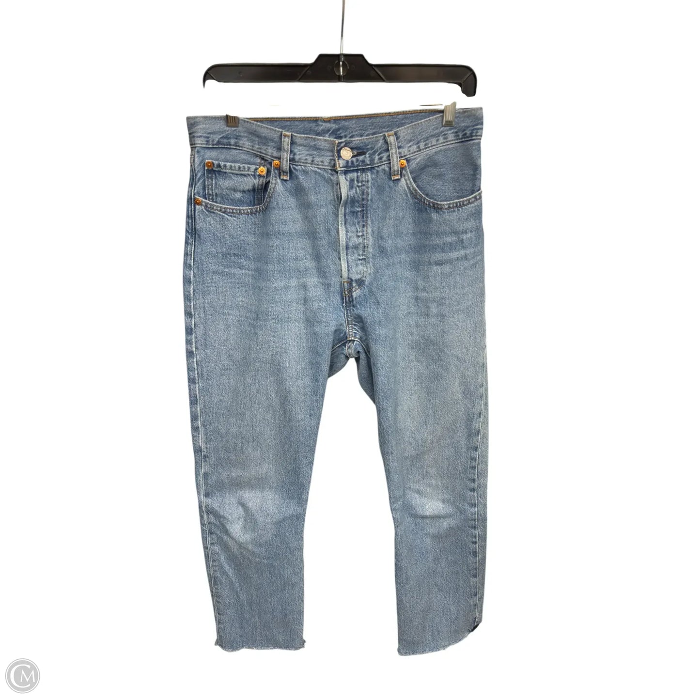 Jeans Straight By Levis In Blue Denim, Size: 8