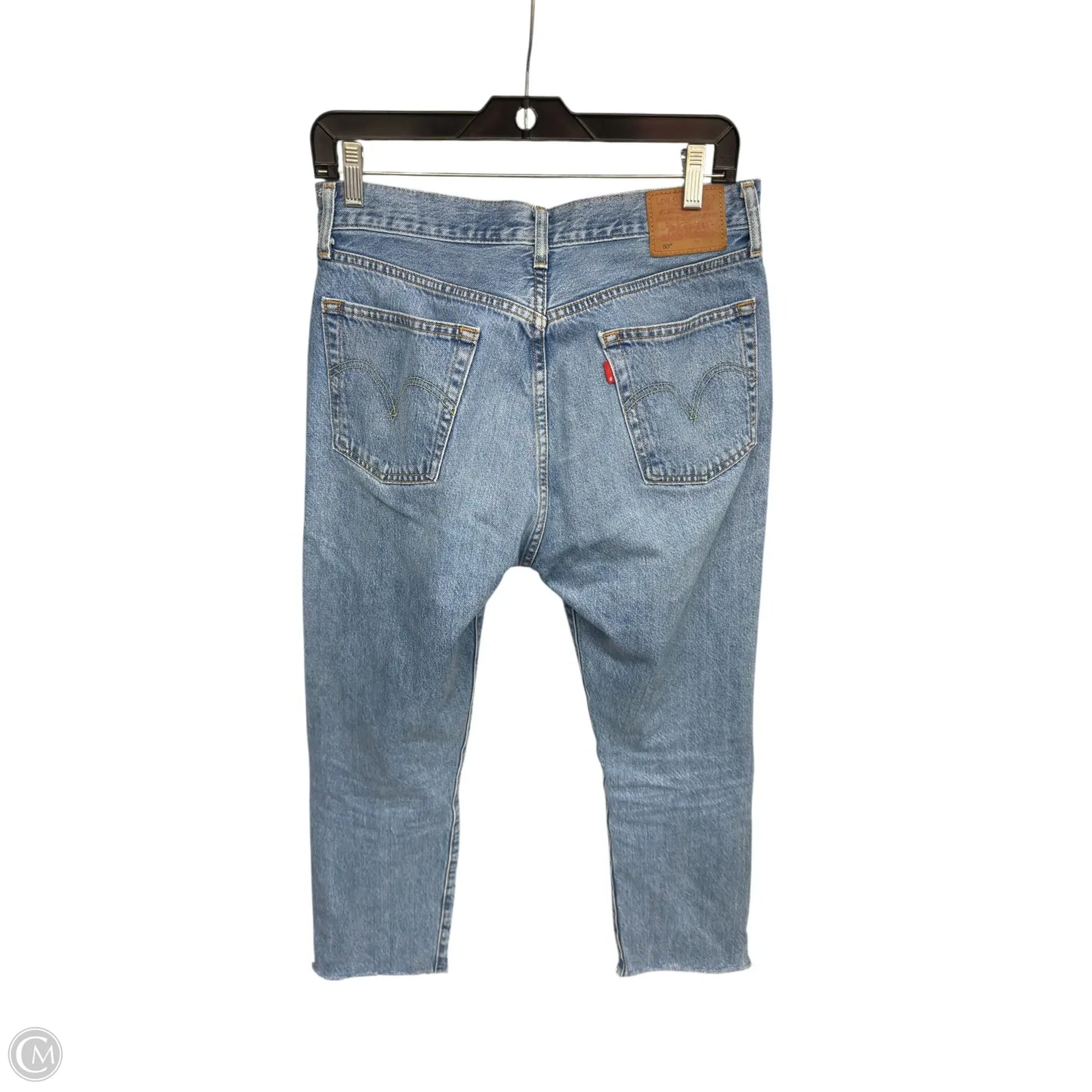 Jeans Straight By Levis In Blue Denim, Size: 8