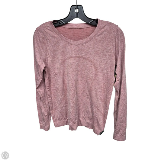 Athletic Top Long Sleeve Collar By Lululemon In Red, Size: S