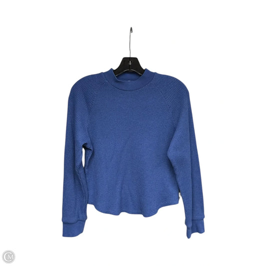 Top Long Sleeve By Madewell In Blue, Size: S