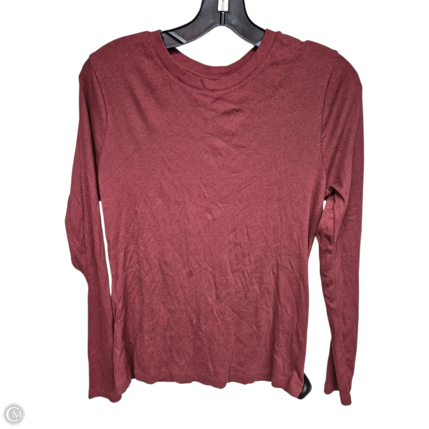 Top Long Sleeve Basic By A New Day In Red, Size: M