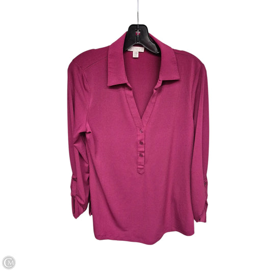 Top Long Sleeve By Eliane Rose In Pink, Size: M