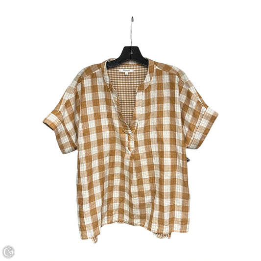 Top Short Sleeve By Madewell In Orange, Size: L
