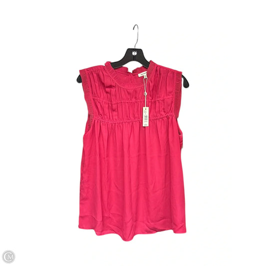 Top Sleeveless By Max Studio In Pink, Size: L