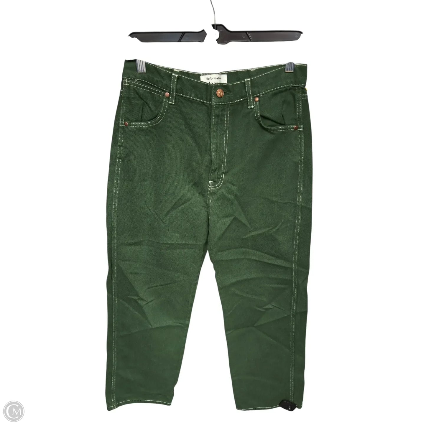 Jeans Straight By Reformation In Green, Size: 8