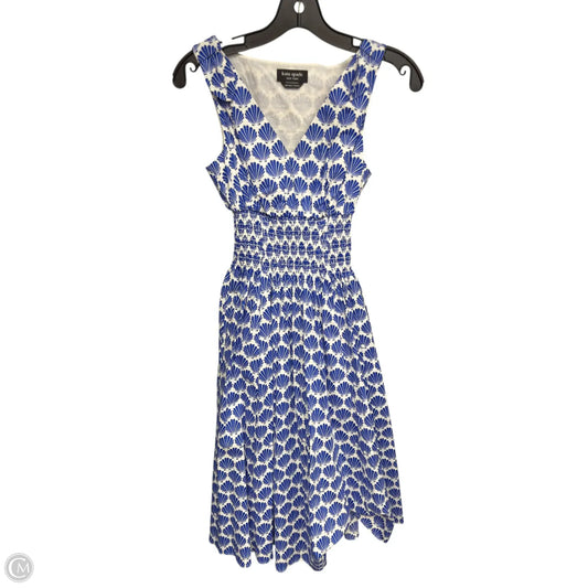 Dress Designer By Kate Spade In Blue & White, Size: Xxs