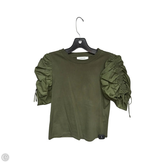 Top Short Sleeve By Frame In Green, Size: Xs