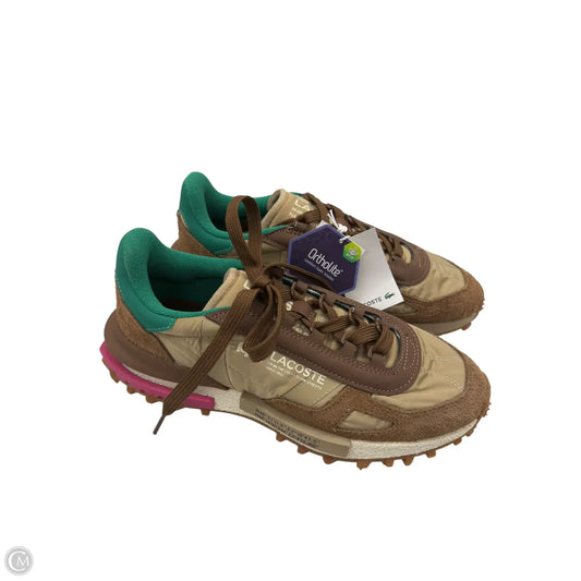 Shoes Sneakers By Lacoste In Brown & Green, Size: 8