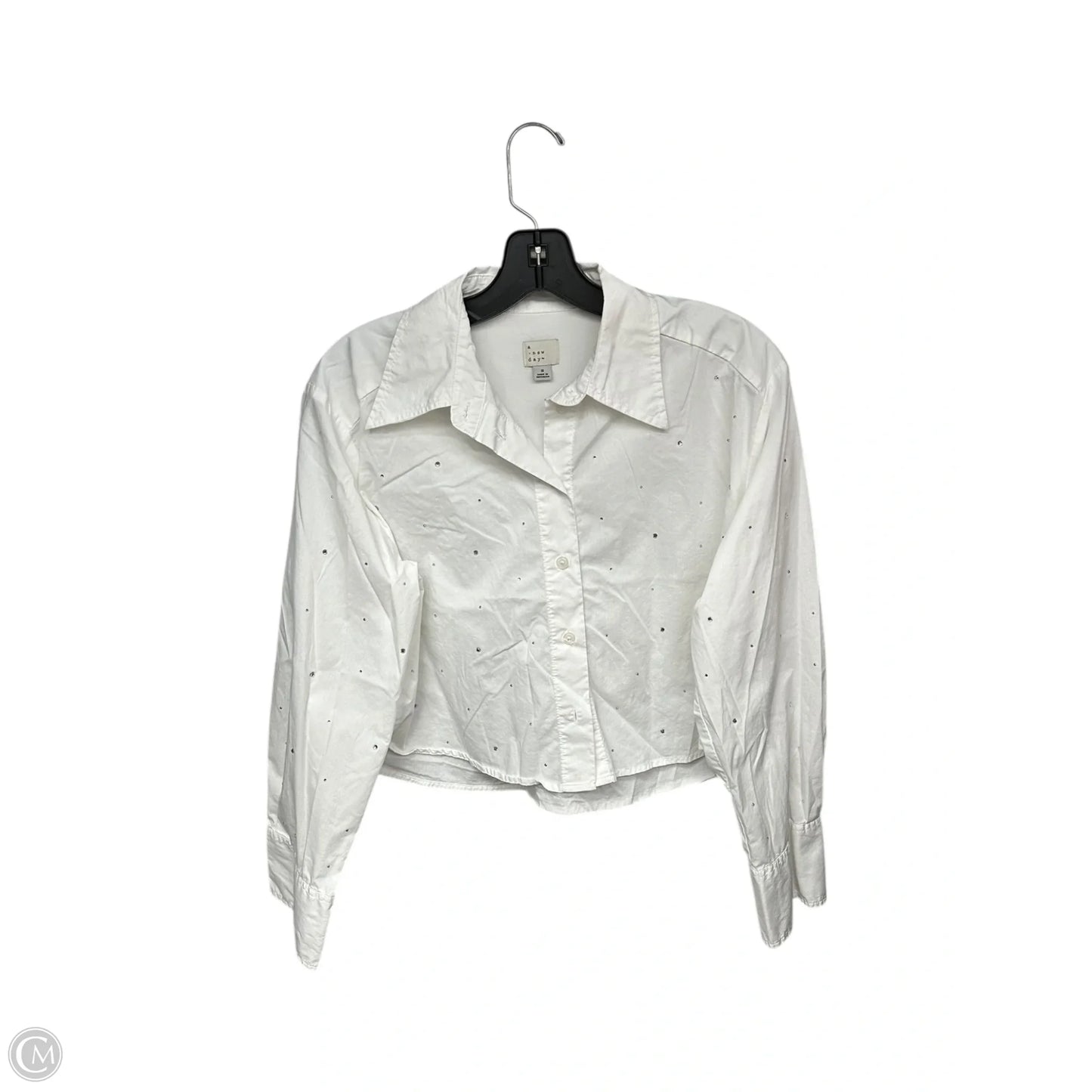 Top Long Sleeve By A New Day In White, Size: S