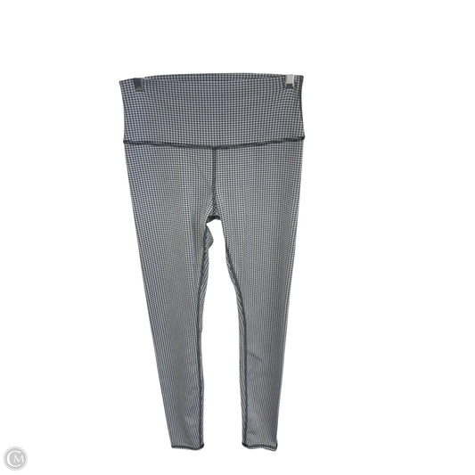 Athletic Leggings By Alo In Black & Grey, Size: M