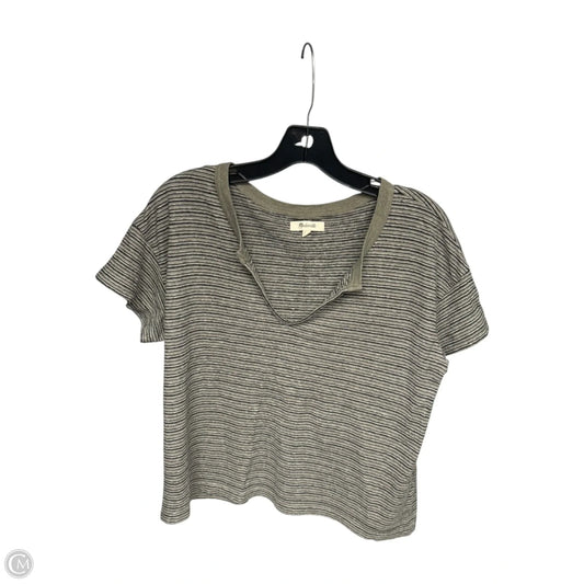 Top Short Sleeve By Madewell In Black & Green, Size: S