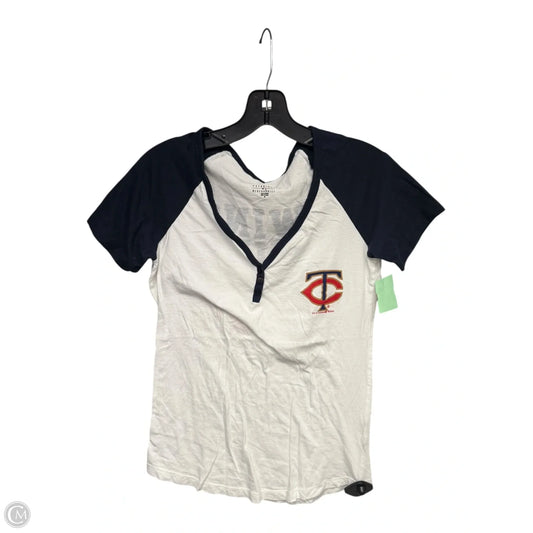 Top Short Sleeve By New Era In Blue & White, Size: Xs