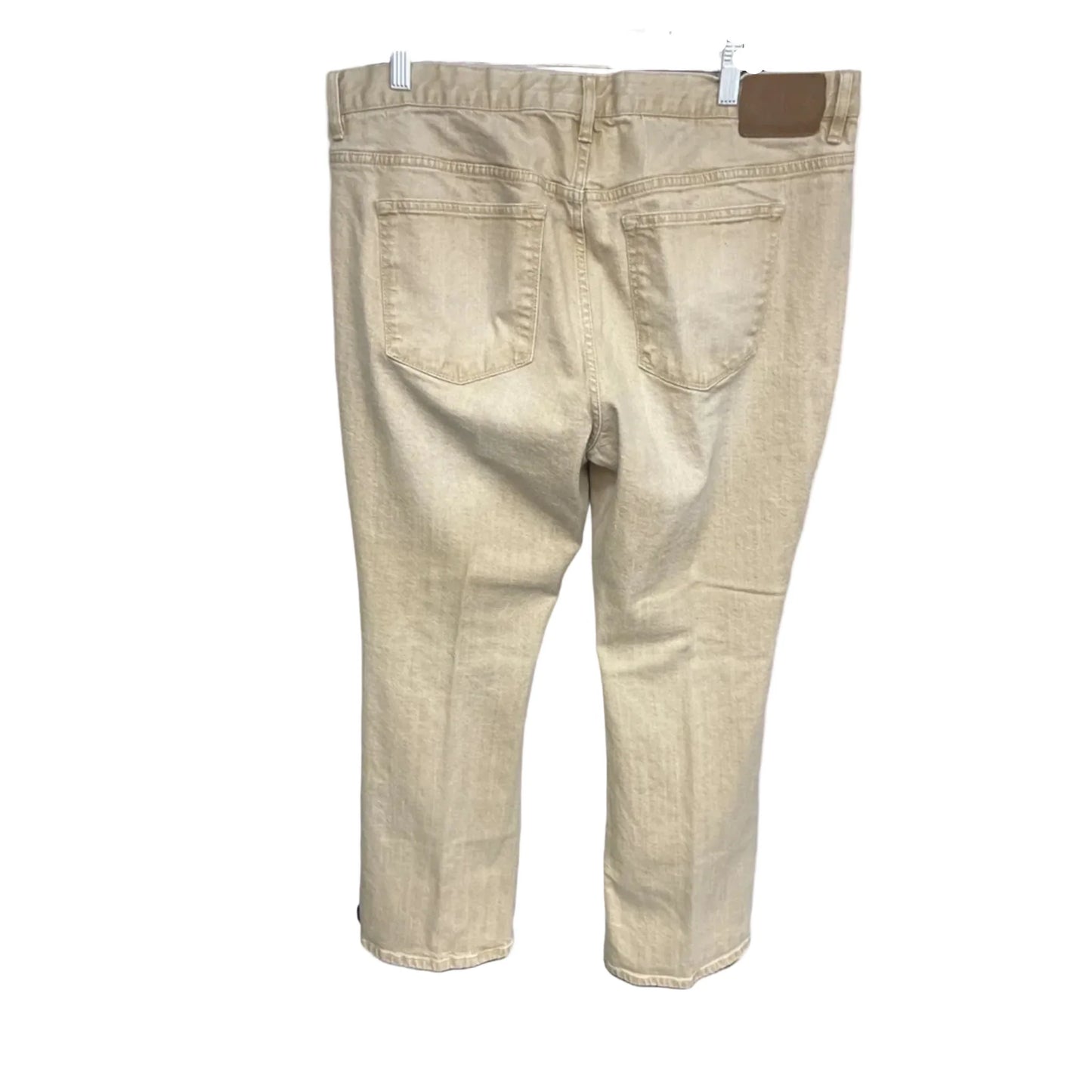 Jeans Straight By Lauren Jeans Co In Tan, Size: Large