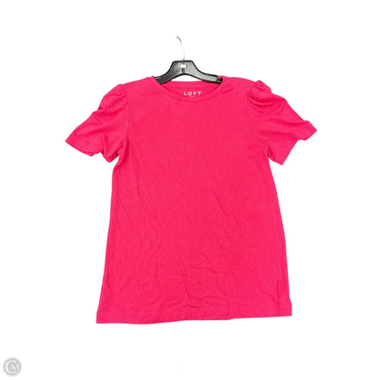 Top Short Sleeve Basic By Loft In Pink, Size: Sp