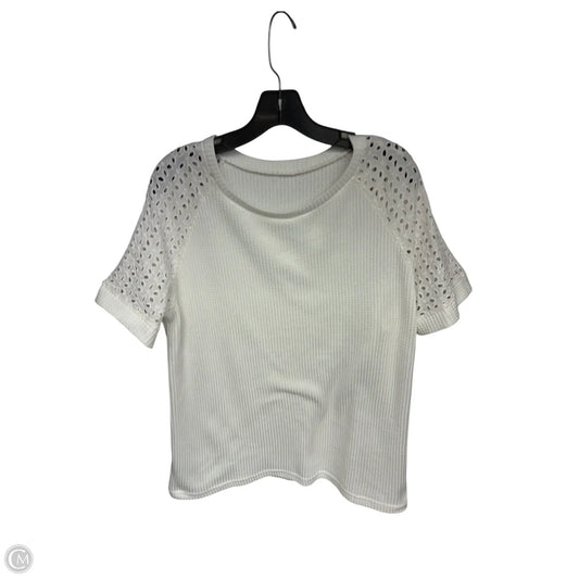 Top Short Sleeve By Clothes Mentor In White, Size: Xl