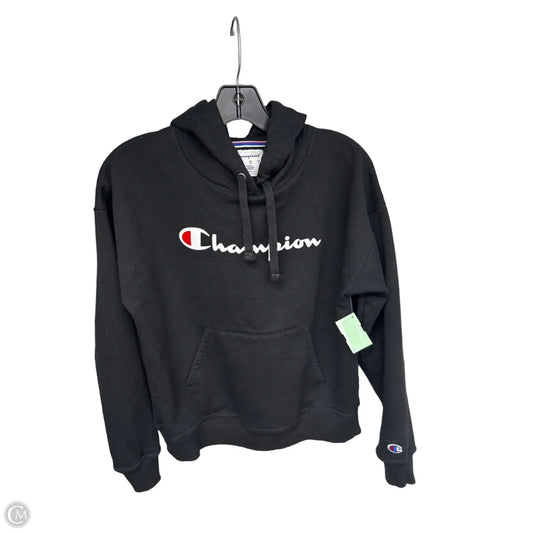 Athletic Sweatshirt Hoodie By Champion In Black, Size: Xs
