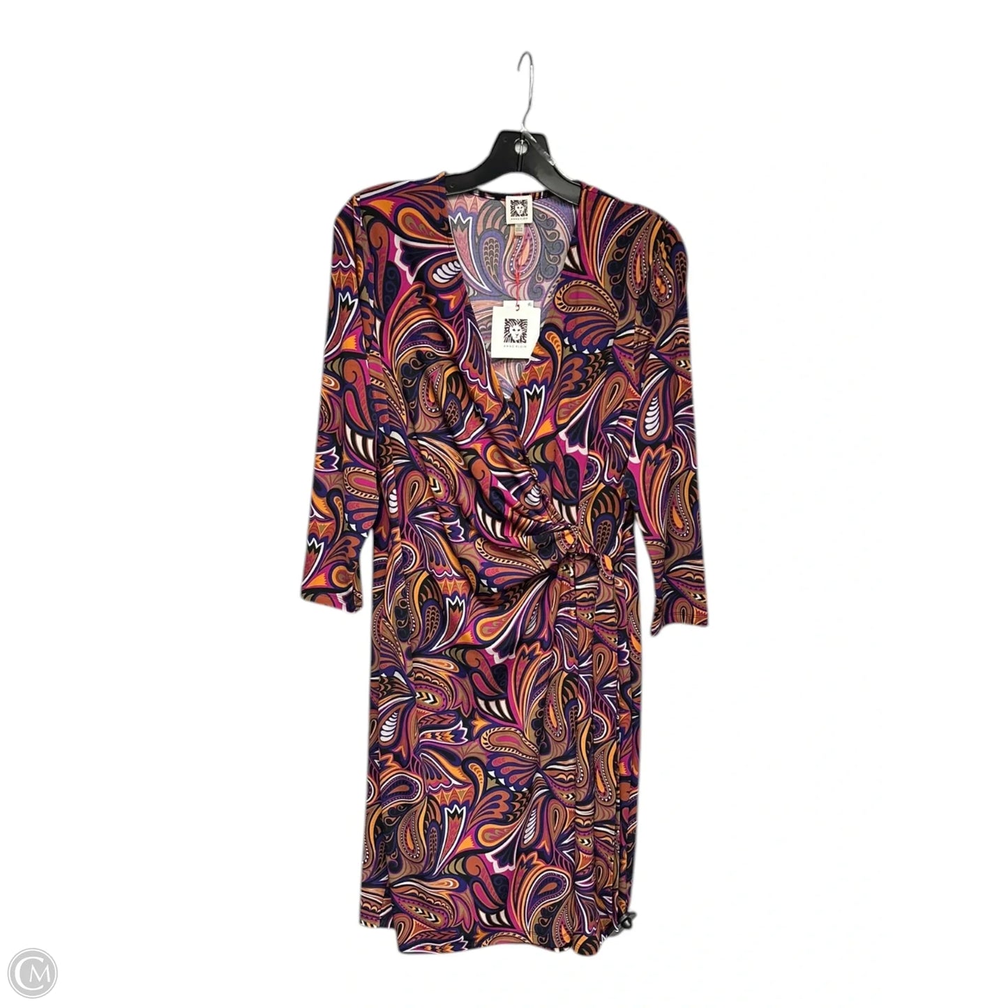 Dress Casual Short By Anne Klein In Orange & Purple, Size: 12
