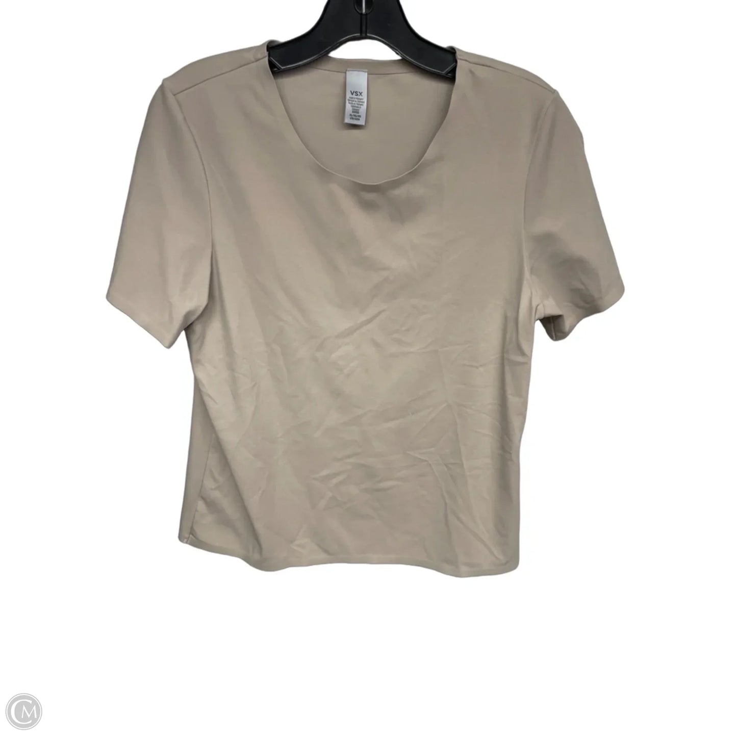 Athletic Top Short Sleeve By Victorias Secret In Tan, Size: Xl